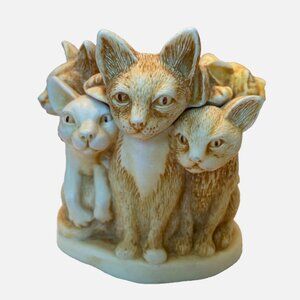 Harmony Kingdom Crazy Cat Pile Trinket Box EUC Vintage Cat Lover Gift